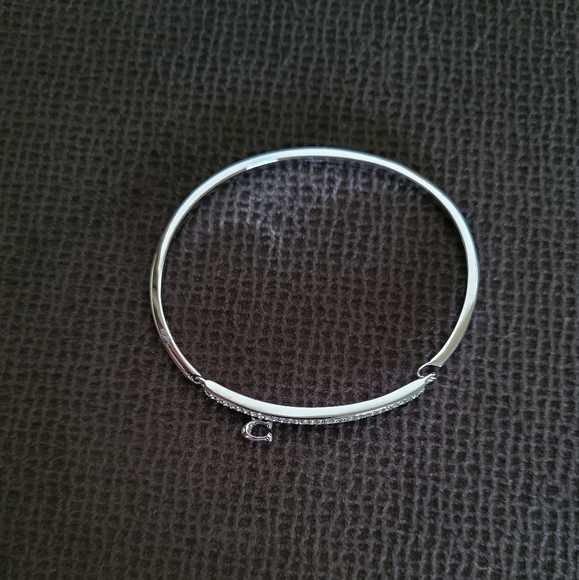 Coach Silver🤍 Pave Bar Hinged Bangle - NWOT - Picture 4 of 13